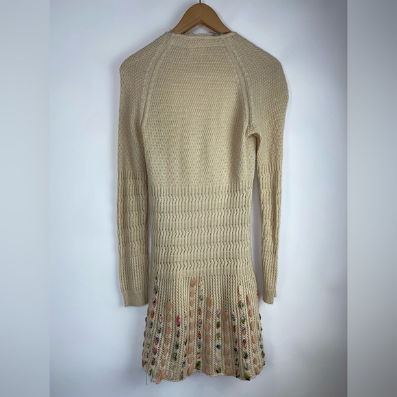 Anthropologie camel hair blend and silk ribbon weave long line cardigan‎ - Picture 9 of 10